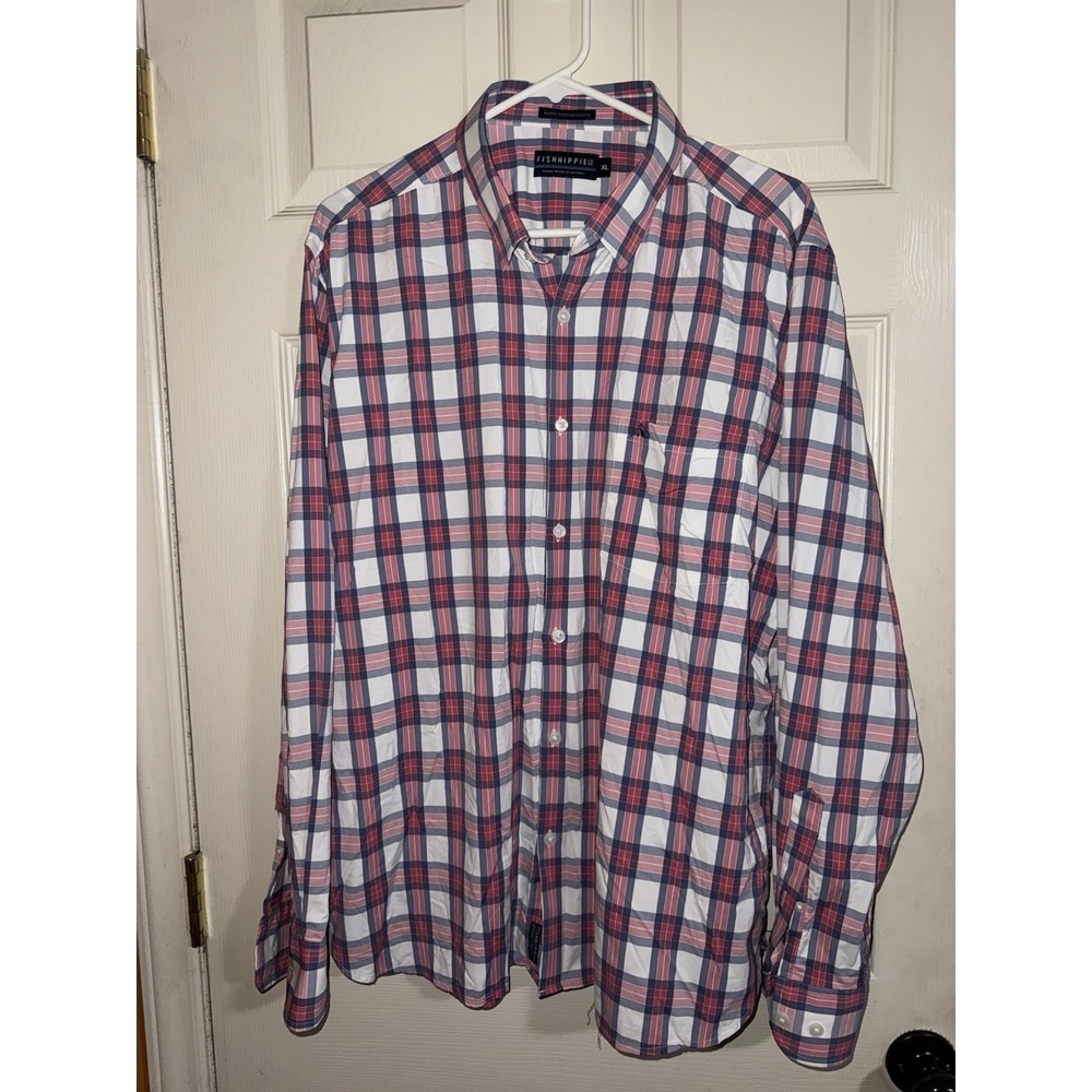 Fish Hippie Rowe Performance Shirt mens  Xl Long Sleeve Button Down